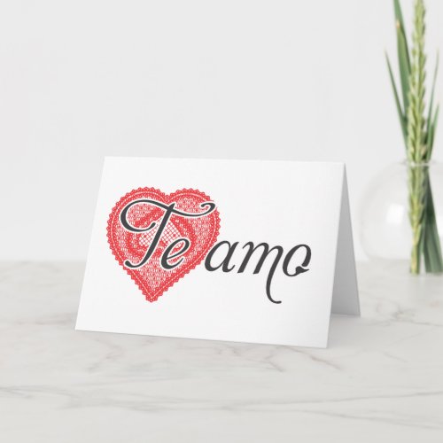 I love you in Spanish _ Te amo Card