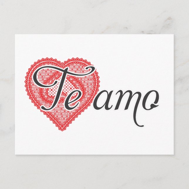 I love you in Spanish - Te amo Postcard (Front)