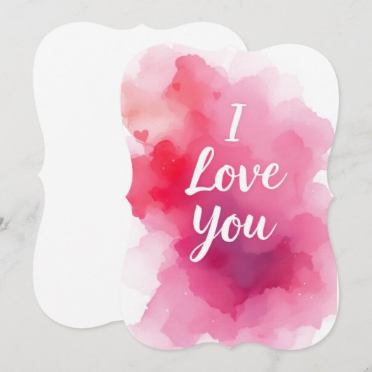 I Love You in watercolours  (Front/Back)