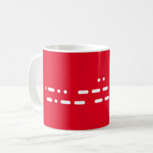 "I Love You" in White Morse Code Coffee Mug