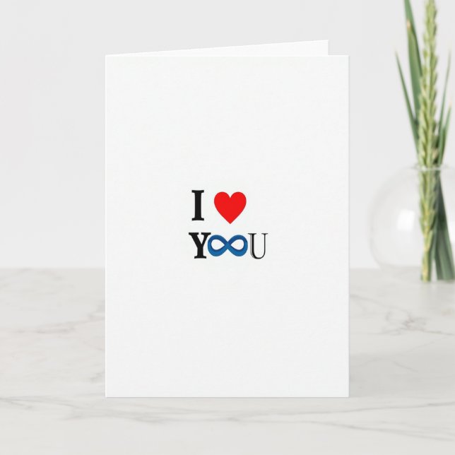 I Love You Infinitely Card (Front)