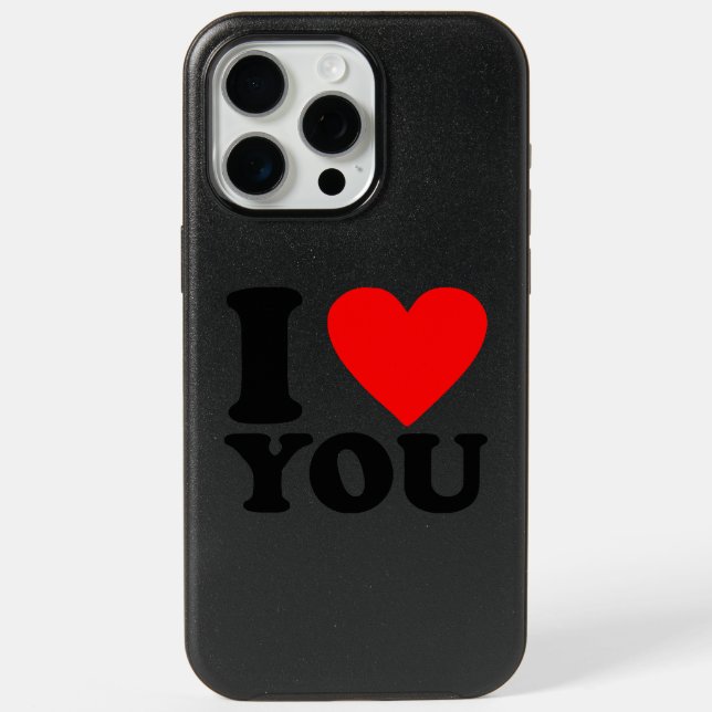 I Love You iPhone 15 Pro Max Case (Back)