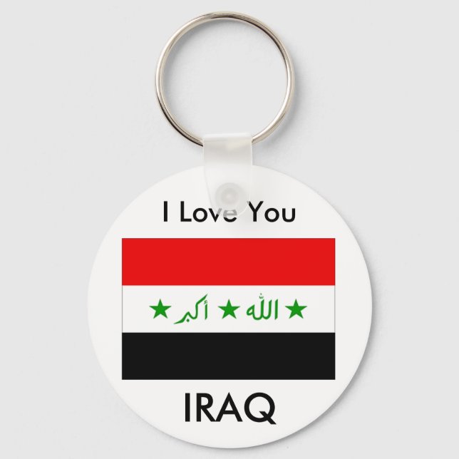 I Love You IRAQ Keychain (Front)