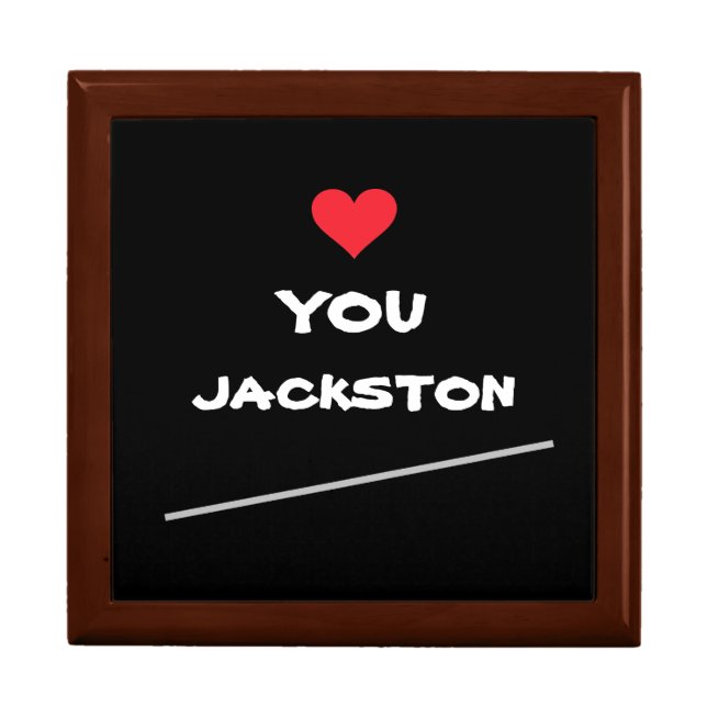 I love you JACKSTON Gift Romantic Keepsake Box (Front)