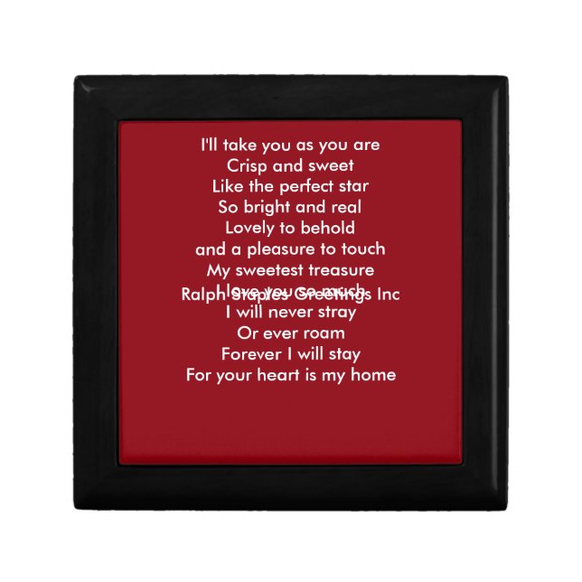 I love you jewelry box (Front)