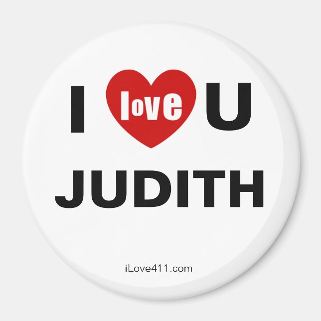 I Love You Judith Magnet (Front)