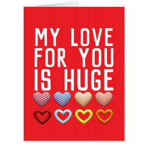 I LOVE YOU JUMBO OVERSIZED GREETING CARD
