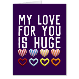 I LOVE YOU JUMBO OVERSIZED GREETING CARD