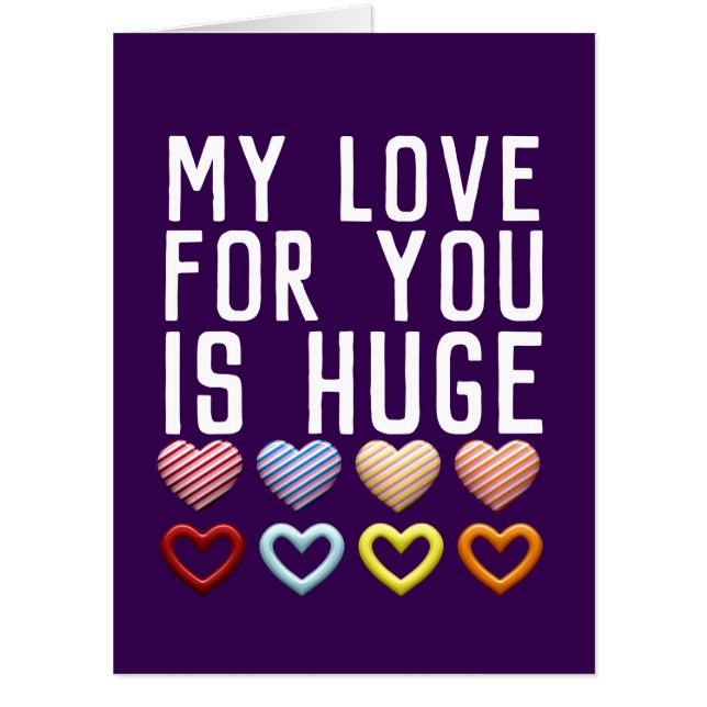 I LOVE YOU JUMBO OVERSIZED GREETING CARD (Front)