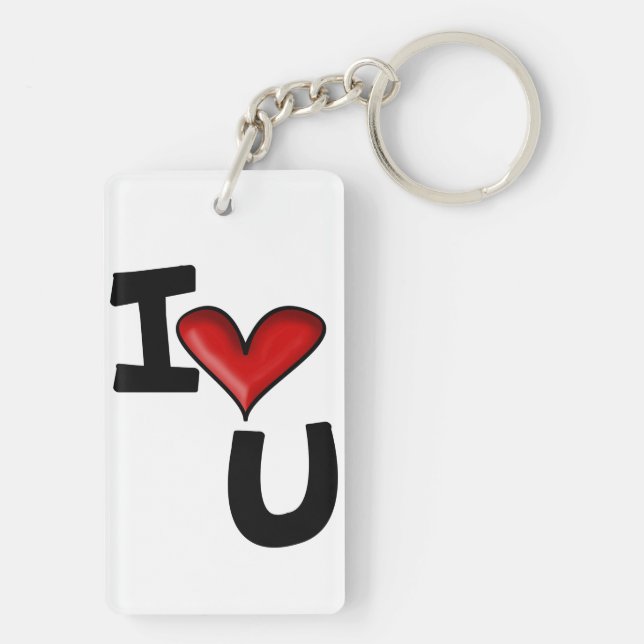 i love you keychain (Back)