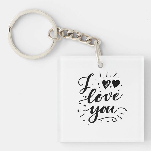 i love you keychain (Front)