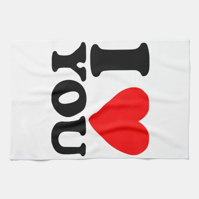 I Love You Kitchen Towel (Horizontal)