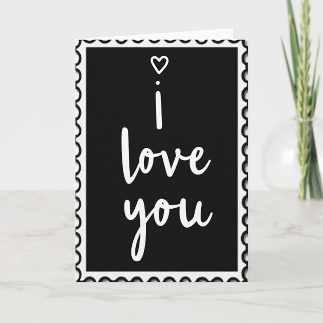 I Love You Kraft Paper Look Card (Front)