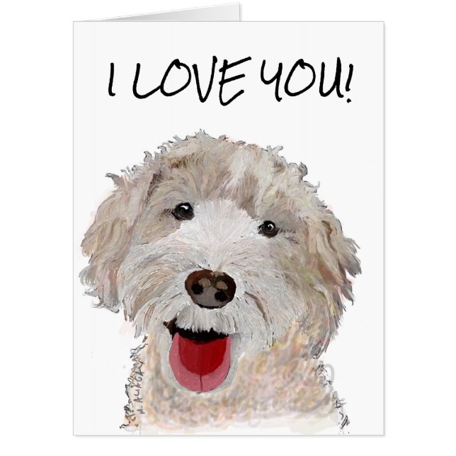 I Love You! Labradoodle Giant Card (Front)