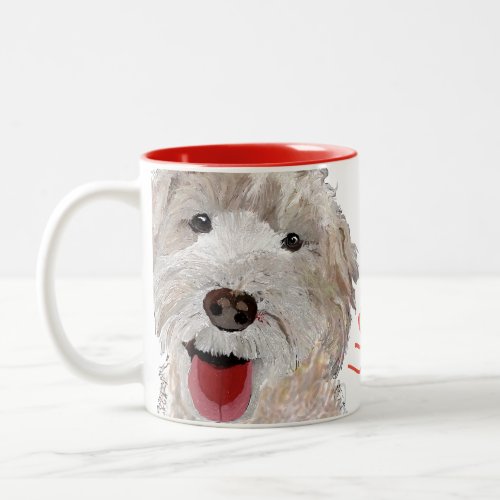 I love you  Labradoodle  Two_Tone Coffee Mug