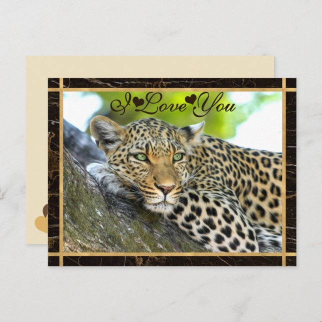 I Love You Leopard Photo Postcard (Front/Back)