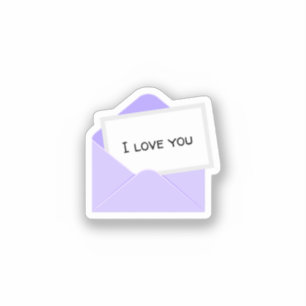 I Love You Letter Sticker
