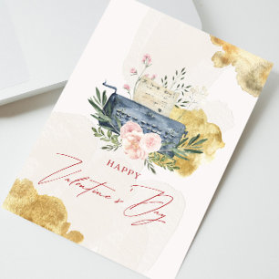 I love you Letter Vintage Valentine Holiday Card