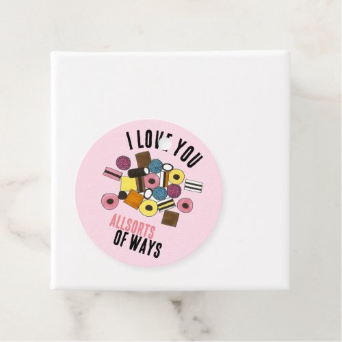 I Love You Licorice Allsorts Valentines Day Candy Favor Tags