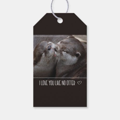 I Love You Like No Otter Cute Photo Gift Tags