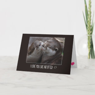 I Love You Like No Otter Cute Photo Holiday Card