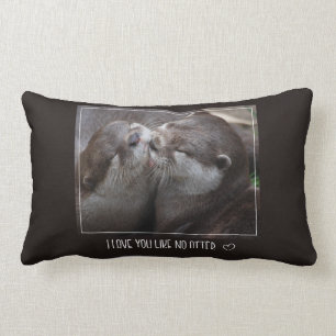 I Love You Like No Otter Cute Photo Lumbar Pillow