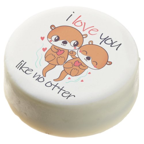 I Love You Like No Otter Cute Valentines Day Chocolate Covered Oreo