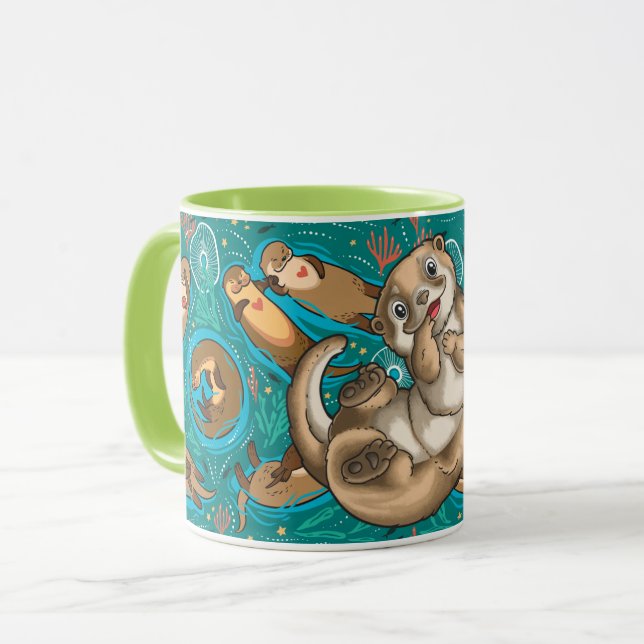 I love You Like No Otter Mug (Front Left)