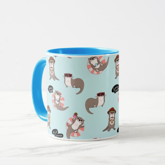 I love You Like No Otter Mug (Front Left)