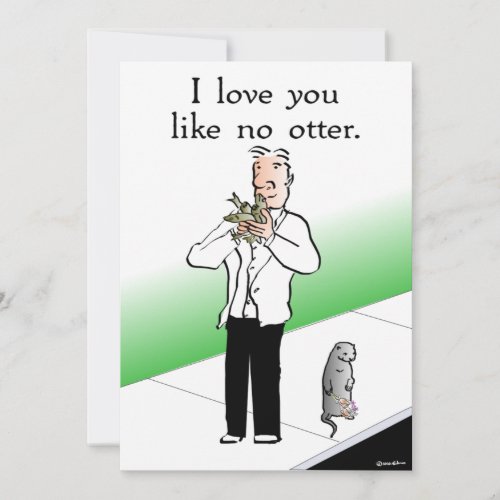 I Love You Like on Otter Holiday Card