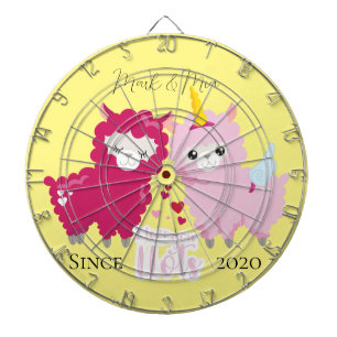 I Love You Llots Llama Customized Gift Him Her Dart Board