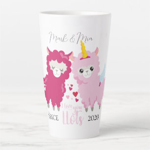 I Love You Llots Llama Customized Gift Him Her Latte Mug