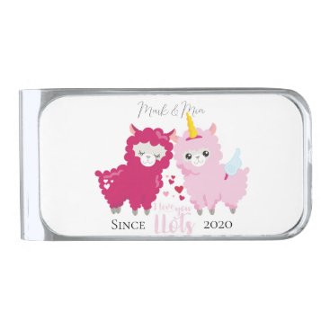 I Love You Llots Llama Customized Gift Him Her Silver Finish Money Clip I Love You Llots Llama Customized Gift Him Her Silver Finish Money Clip