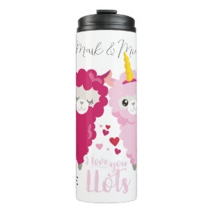 I Love You Llots Llama Customized Gift Him Her Thermal Tumbler