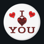 I Love You Magnet<br><div class="desc">Sending you hugs and kisses from my heart: I LOVE YOU</div>