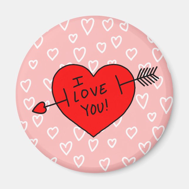 I love you! magnet (Front)
