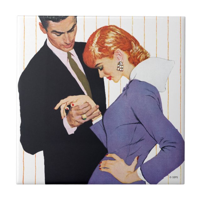 I Love You, Mama Girl 2 Ceramic Tile (Front)