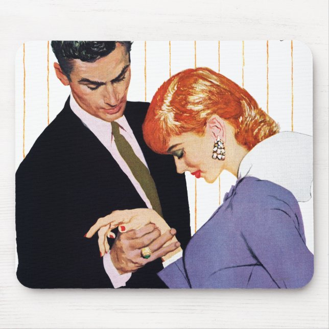 I Love You, Mama Girl Mouse Pad (Front)