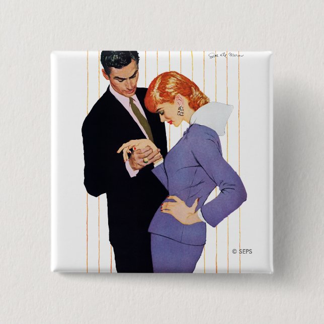 I Love You, Mama Girl Pinback Button (Front)