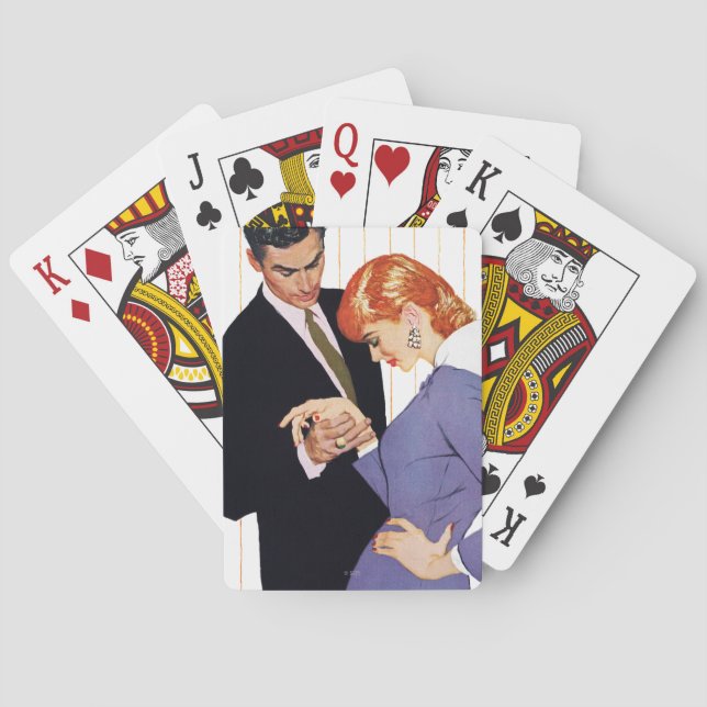 I Love You, Mama Girl Poker Cards (Back)