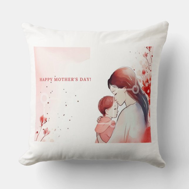 i love you mama throw pillow (Front)