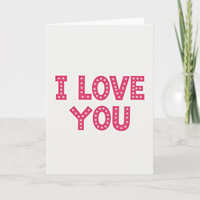 I Love You Marquee Lights Card (Front)