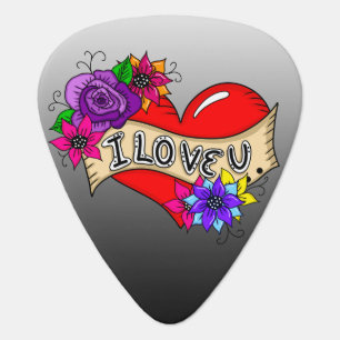 I Love You } Marriage Proposal Guitar Pick