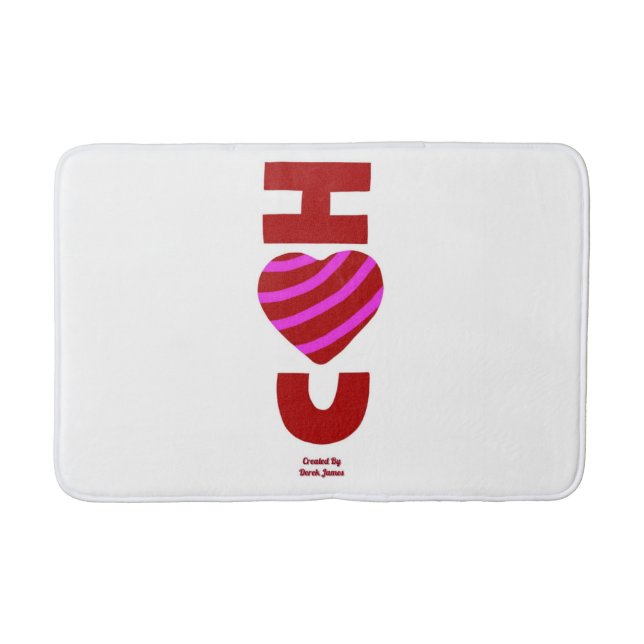 I Love You Medium Bath Mat (Front)