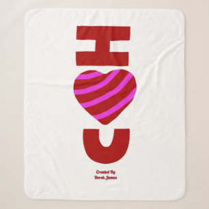 I Love You Medium Sherpa Blanket