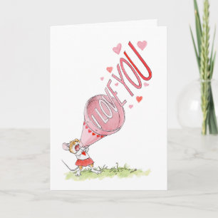 "I love you!" Megaphone Mouse card