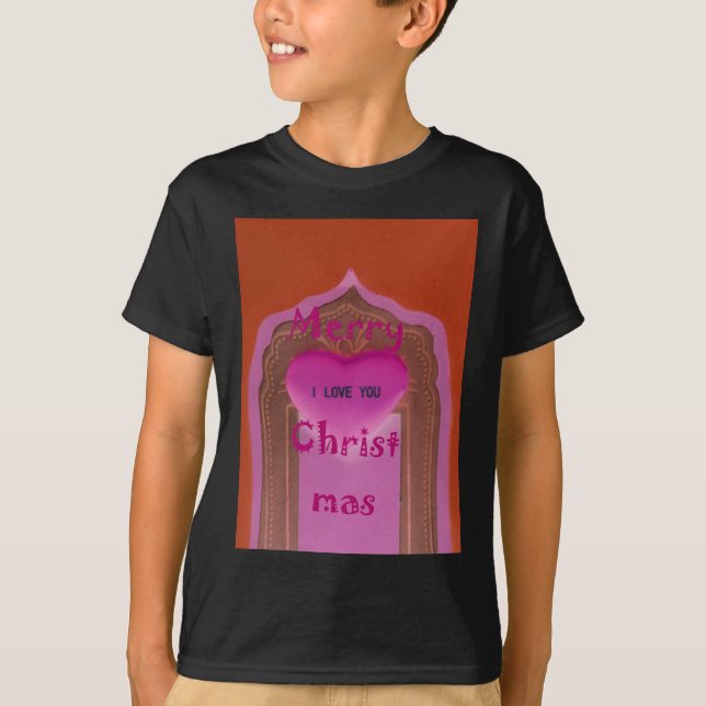 I love You Merry Christmas Heart T-Shirt (Front)