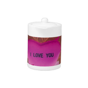 I love You Merry Christmas Heart Teapot