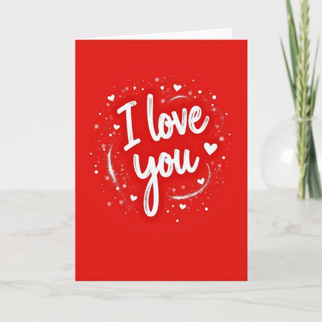 I Love You Message Classic Card (Front)