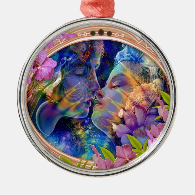 I love you metal ornament (Front)